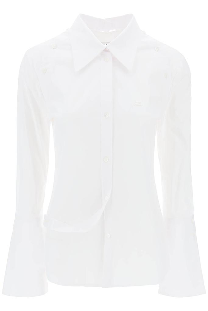 COURREGÈS MODULAR ASYMMETRIC POPLIN SHIRT