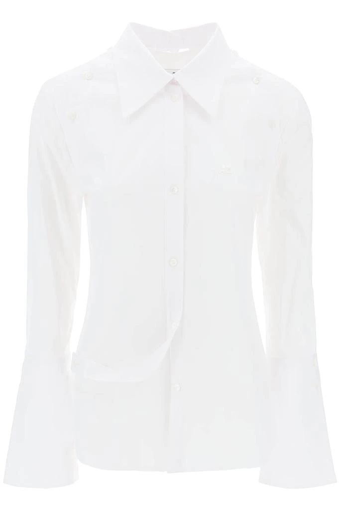 COURREGÈS MODULAR ASYMMETRIC POPLIN SHIRT 1