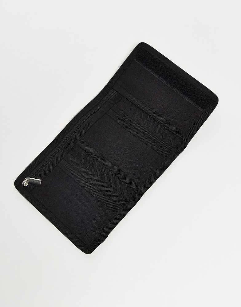 ASOS ASOS DESIGN canvas foldable wallet in black 3