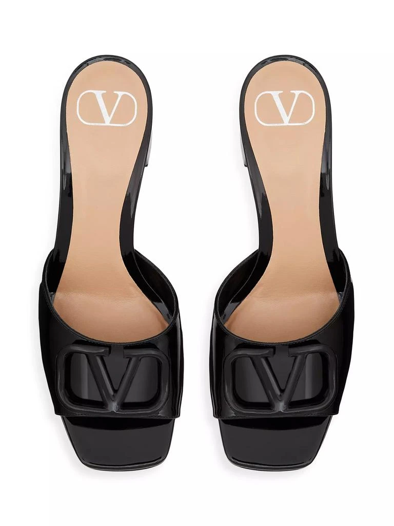 Valentino VLogo Signature 60MM Patent Leather Slide Sandals 4