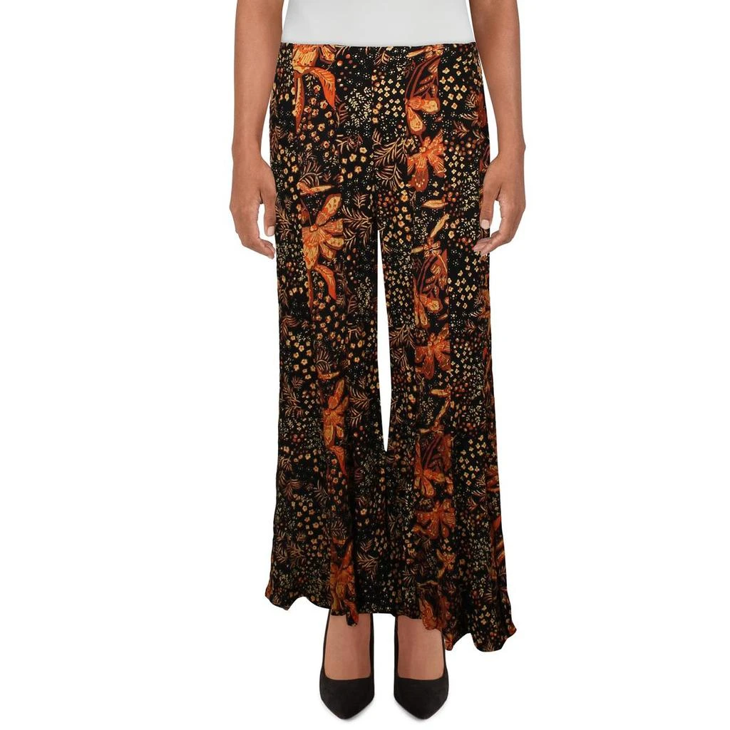 Angie Womens High Rise Printed Wide Leg Pants 3