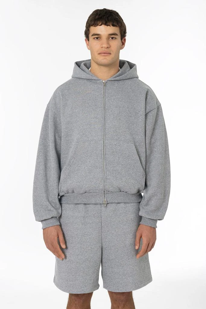 Los Angeles Apparel TRF10 - 12 oz. Tri-Blend Gabardine Fleece Double Pull Zip Hoodie 2