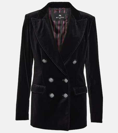 【送料&関税込】Etro Double-breasted Jacket Etro Double-breasted velvet blazer 42 - Jackets - Free