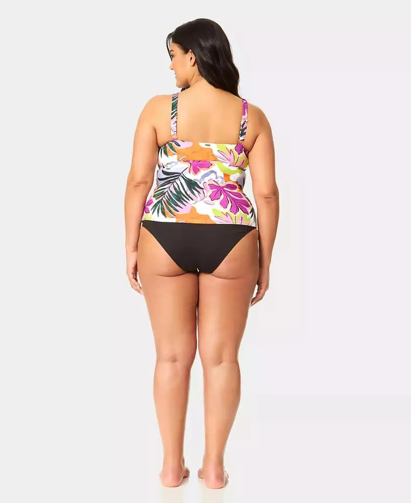 Anne Cole Plus Size Underwire Drape Front Swim Tankini Top 5