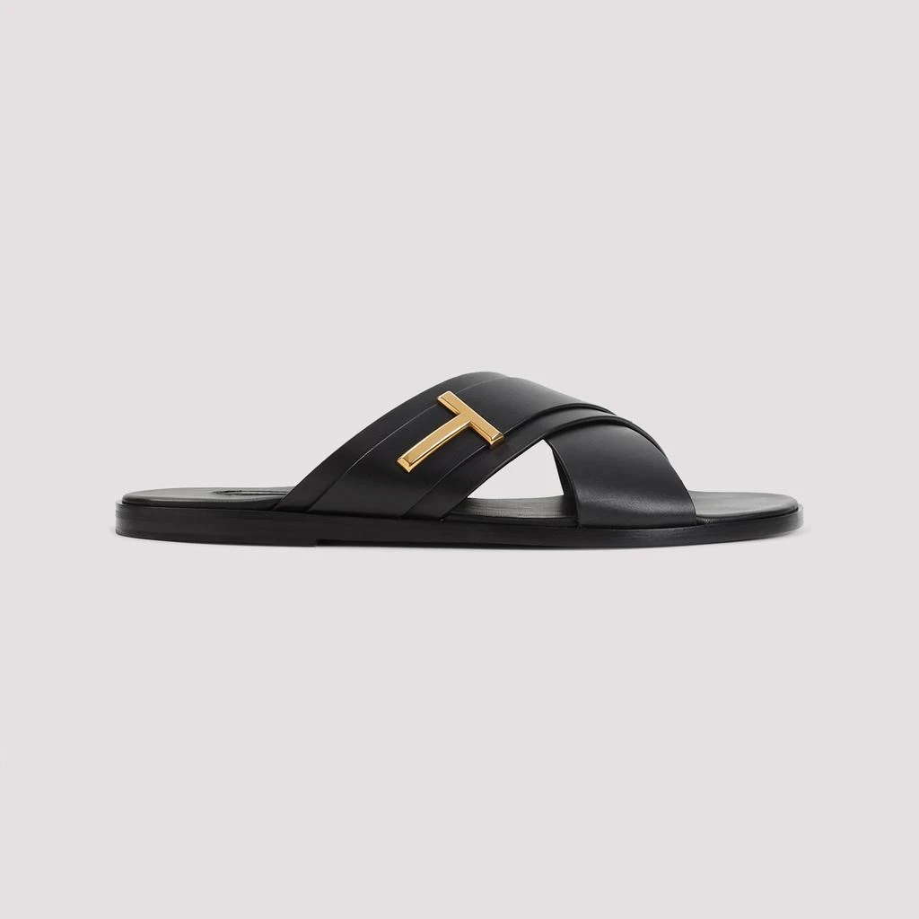 Tom Ford Black Leather Slippers 3
