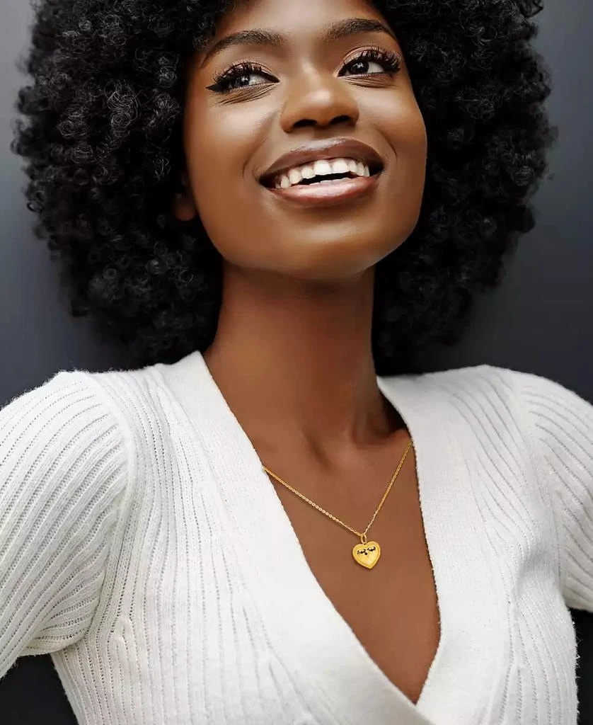 Macy's Heart Cable Chain Pendant Necklace in 24k Yellow Gold 5