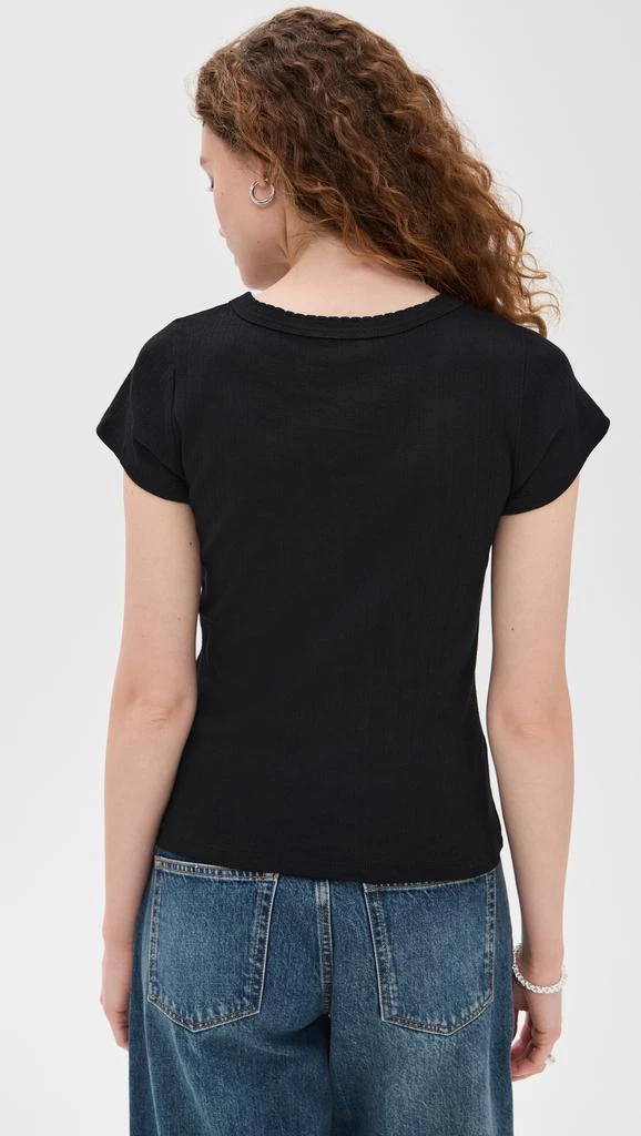 Marea Pointelle Crew Neck Tee 2