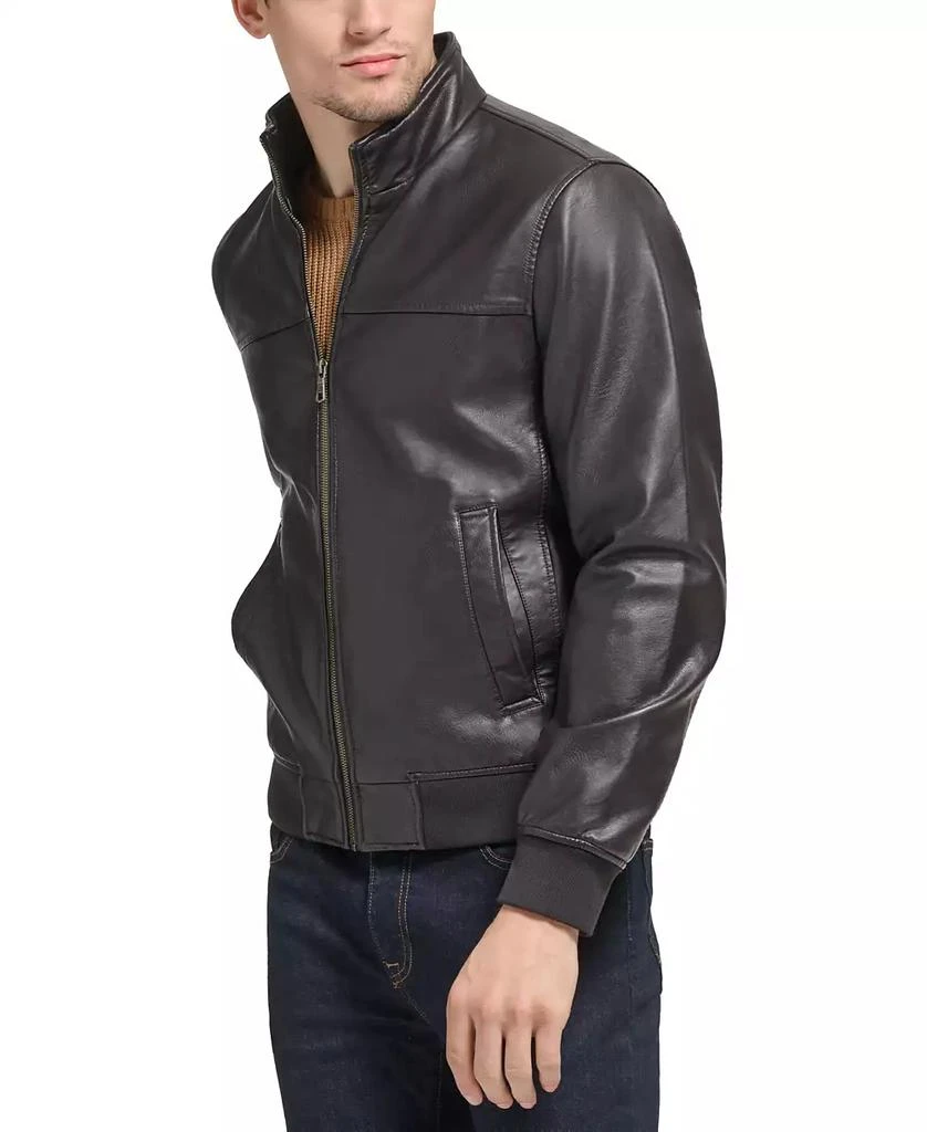 Tommy Hilfiger Men's Faux Leather Stand Collar Bomber 3