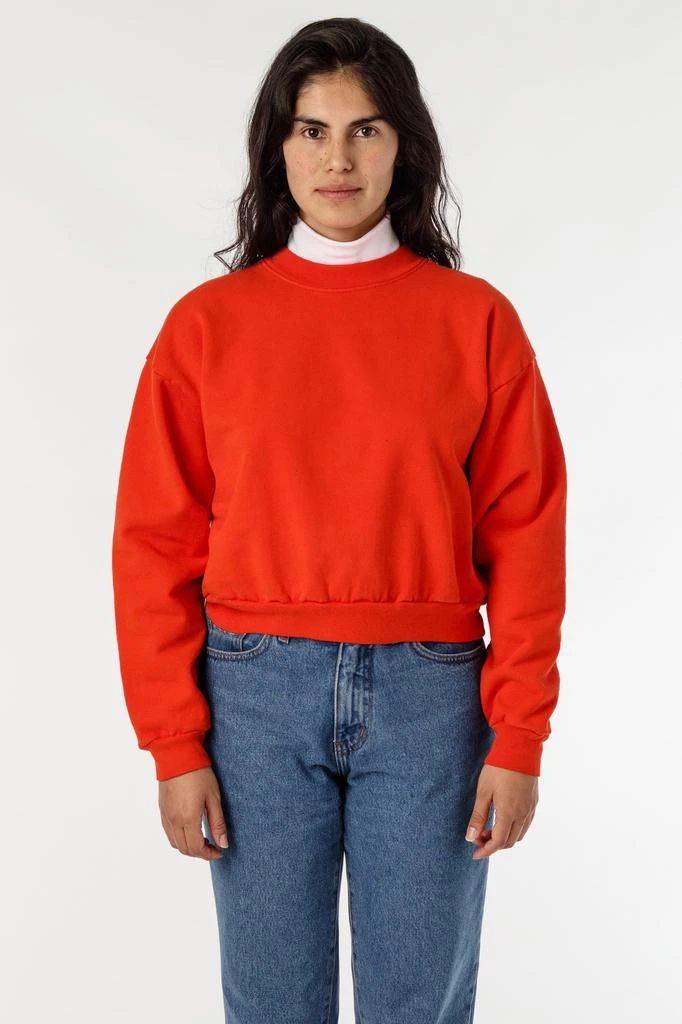 Los Angeles Apparel HF06 - Heavy Fleece Cropped Mock Neck Pullover (Garment Dye 2) 4
