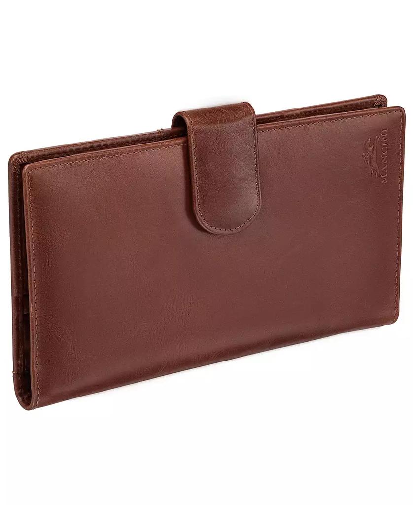 Mancini Leather Goods Men's Casablanca Collection Classic Passport Holder and Travel Organizer