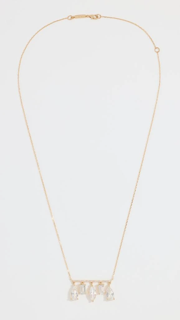 Suzanne Kalan 14k Gold Mixed White Topaz Pendant Necklace 3