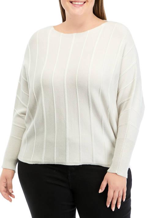 Magaschoni Plus Size Solid Sweater