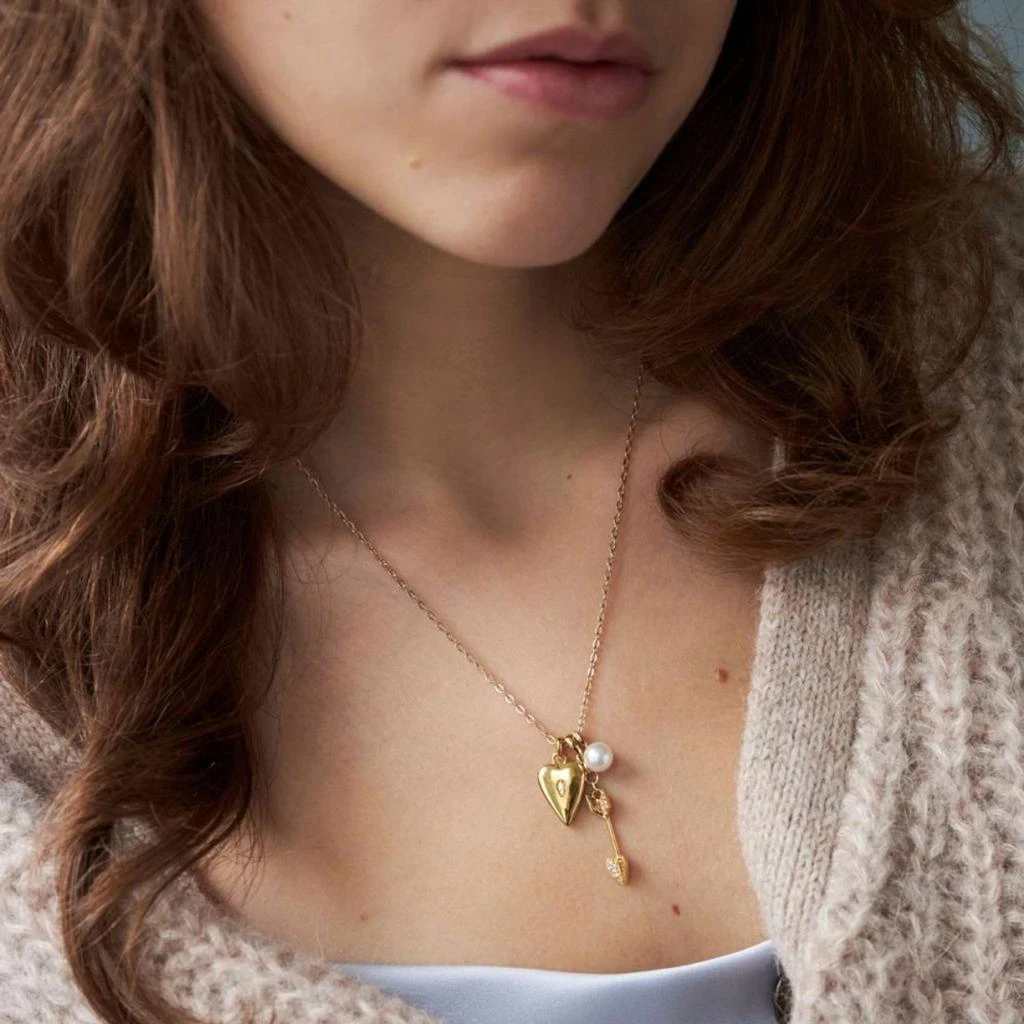 Dinny Hall My world arrow heart locket & pearl charm cluster pendant 3