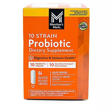 Member's Mark Member's Mark 10 Strain Probiotic Capsules, 84 ct.