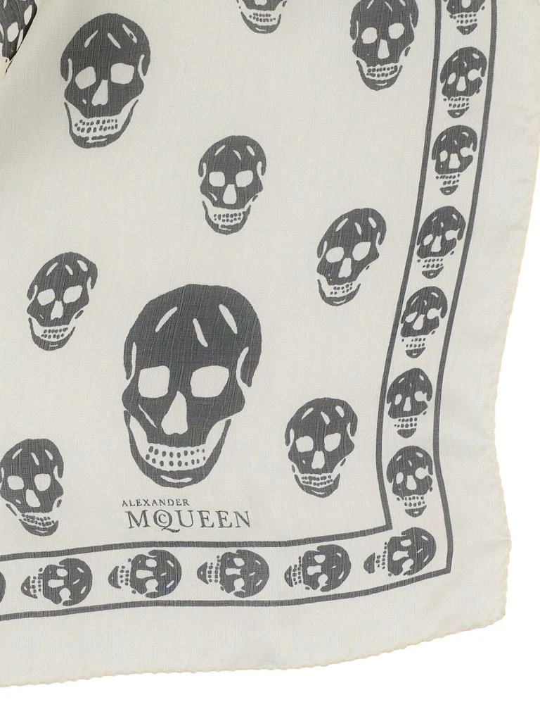 McQueen Skull Printed Silk Scarf 2