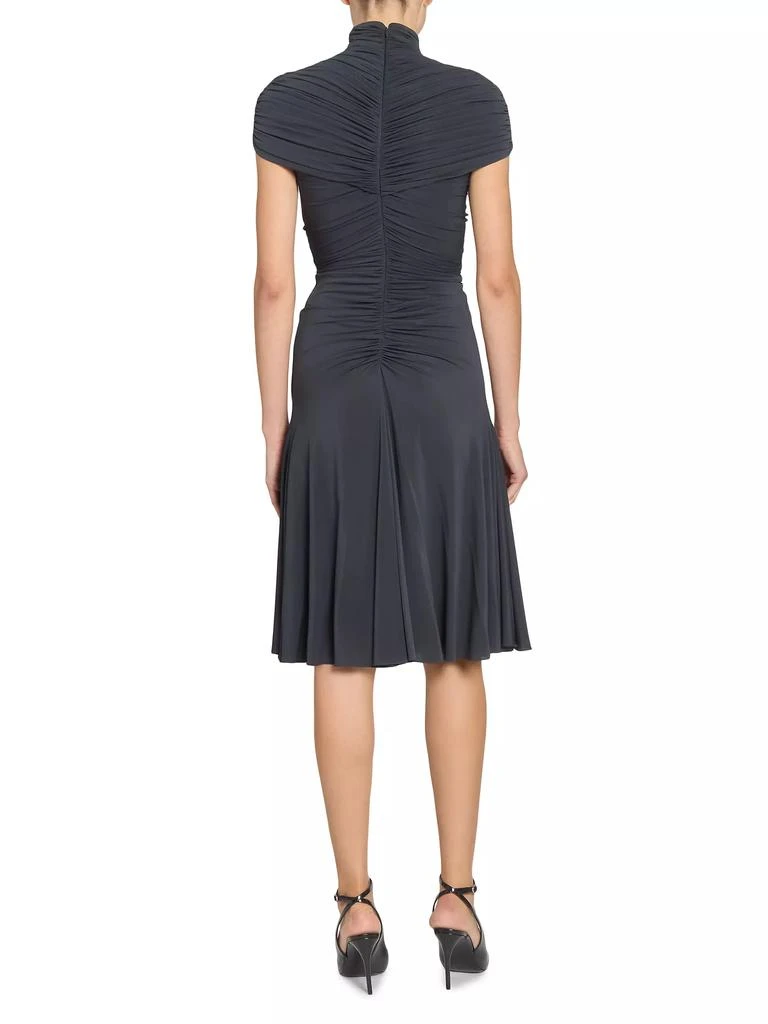 Alaïa Gathered Mock Turtleneck Midi-Dress 5