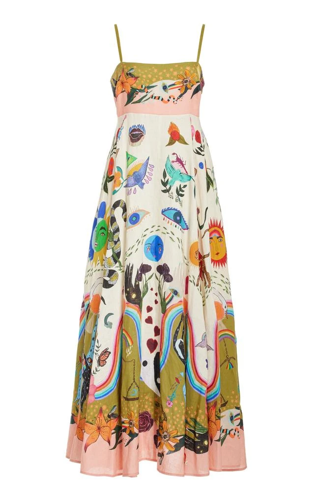 long white boho dress Lapis Maxi Dress Olive / XL main image 0