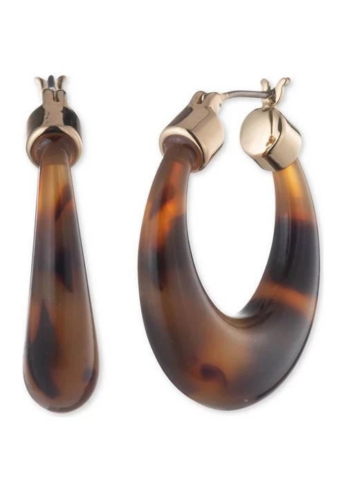 Ralph Lauren Ralph Lauren Gold Tone 27 Millimeter Tortoise Hoop Earrings 1