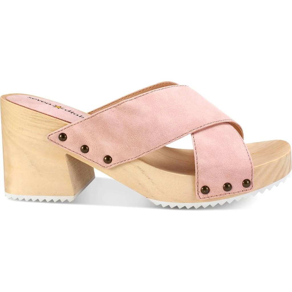 Seven Dials Malta Womens Faux Nubuck Slide Platform Sandals 3