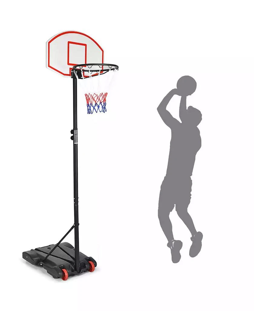 Costway Adjustable Basketball Hoop System Stand Kid Indoor Outdoor Net Goal 1