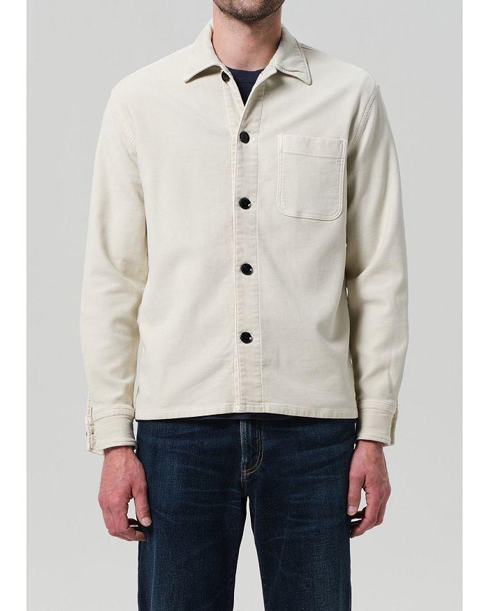 関税込 PRADA | Worn bull-denim shirt Prada Short-Sleeved Shirt in Worn Bull-Denim | Saks Fifth Avenue