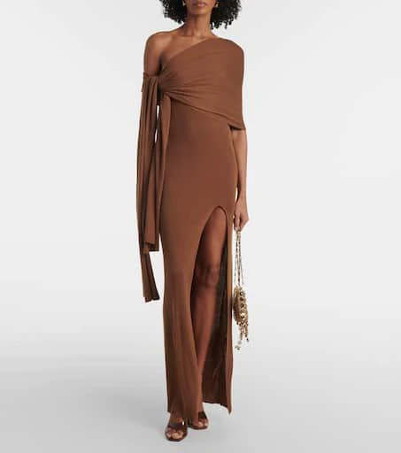 Aya Muse Hale one-shoulder silk-blend maxi dress 2