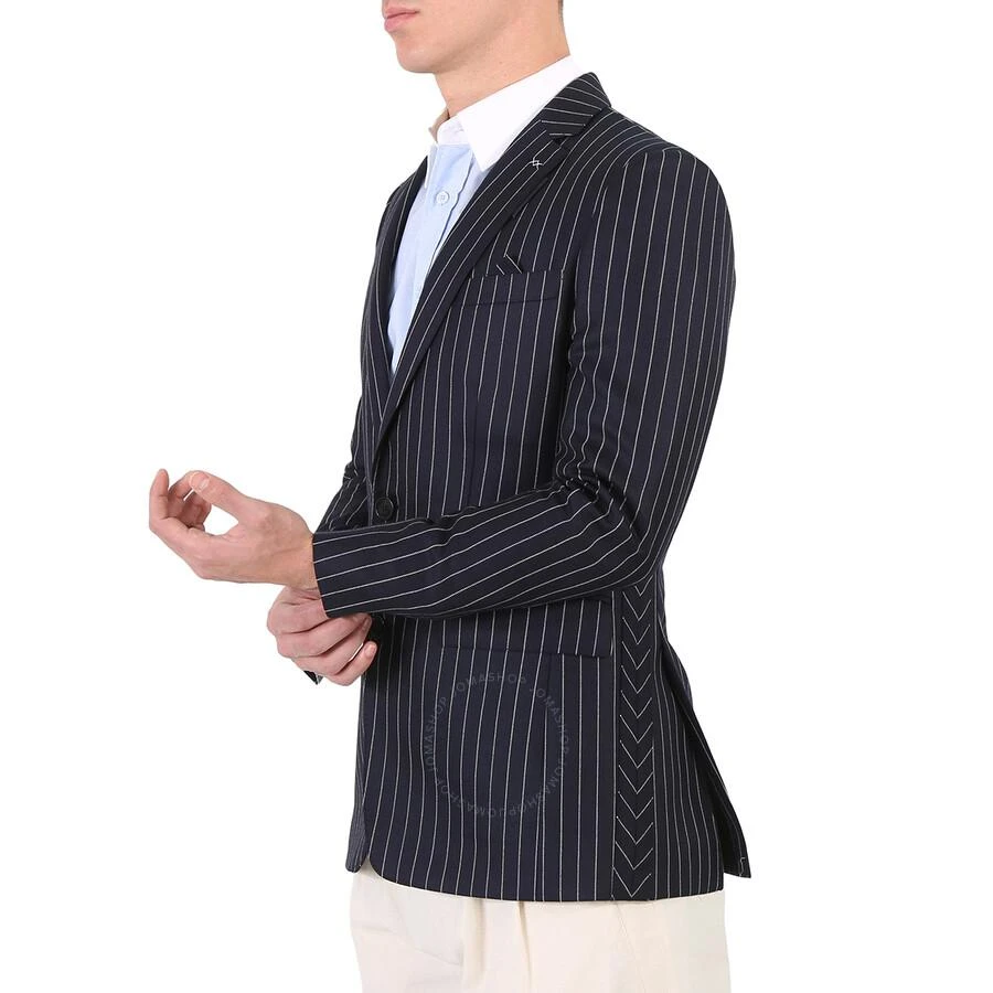 Burberry Men's Dark Navy And White Pinstripe Blazer 3