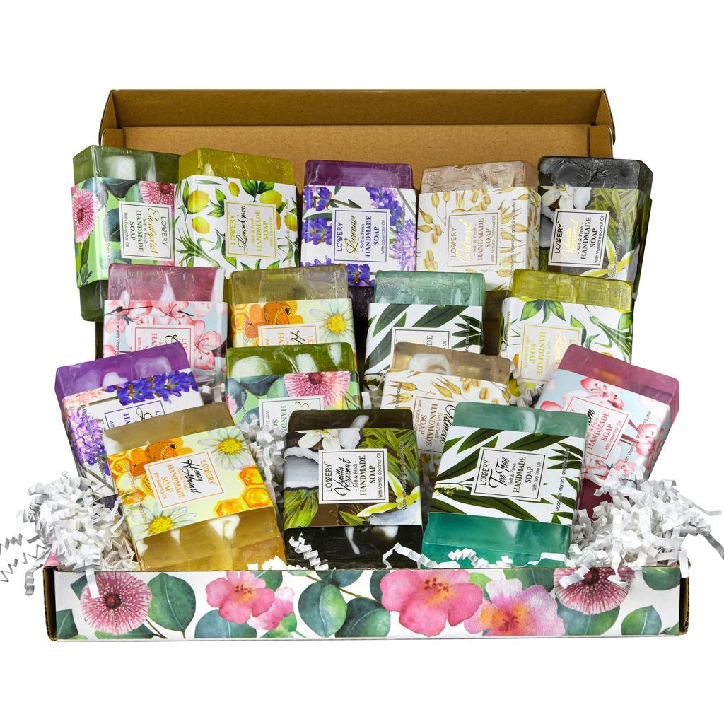 Lovery Handmade Soap Set - 8 Piece Variety Pack Luxury Bath Soap Gift Box 1