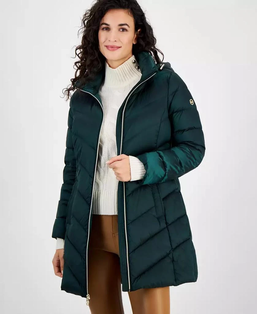 Michael Kors Petite Hooded Packable Down Puffer Coat, Created for Macy's 1