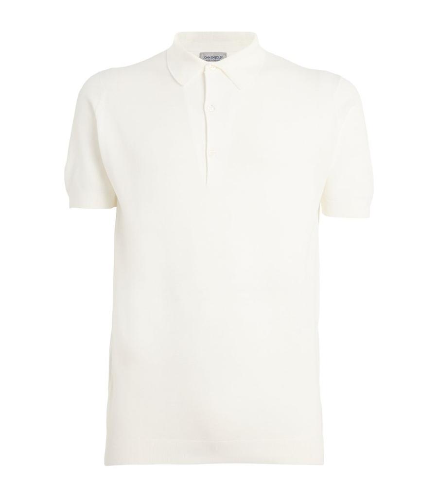 John Smedley : Short Sleeves Cotton Polo Shirt : Navy
