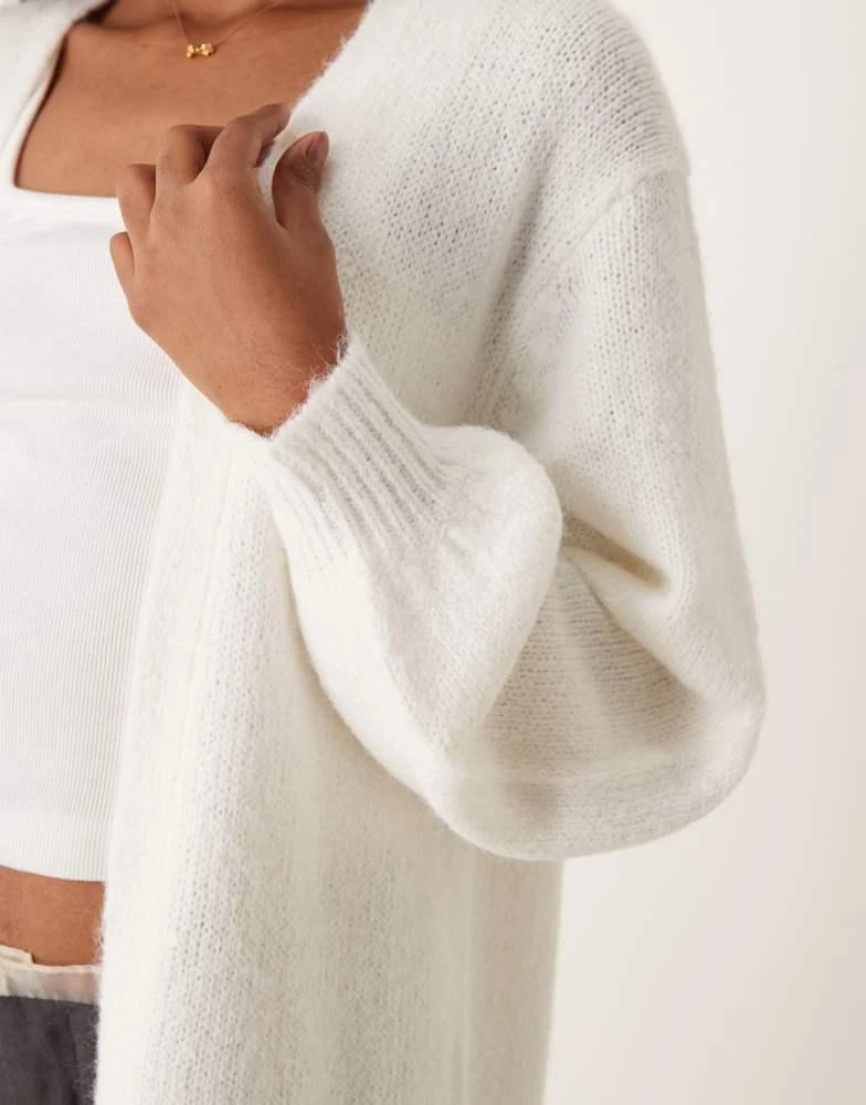 Miss Selfridge Miss Selfridge maxi cardigan in cream 4