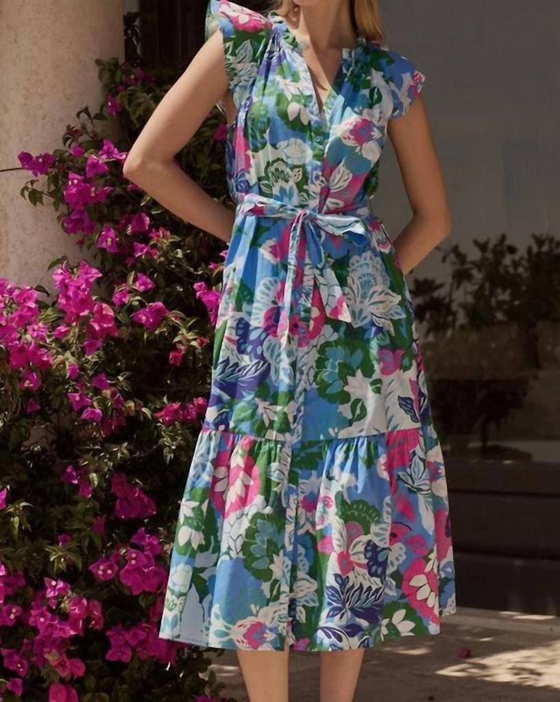 Sugarlips Sugarlips - Lavera Floral Button Down Midi Dress 5
