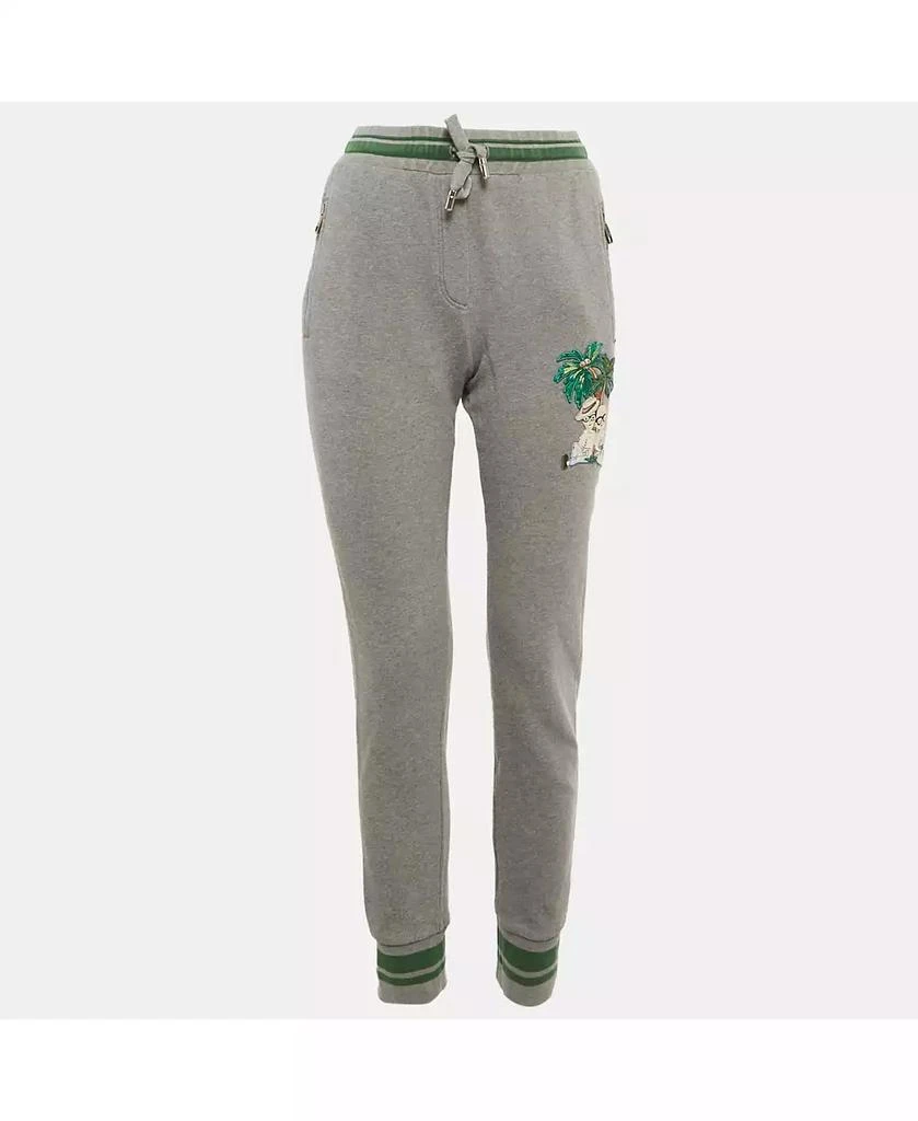Pre-Owned Dolce 
Gabbana Women
s Grey Cotton Dgfamily Joggers