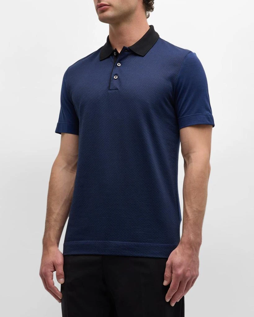 Hugo Boss Men's Structured Cotton Silk Short-Sleeve Polo Shirt 4