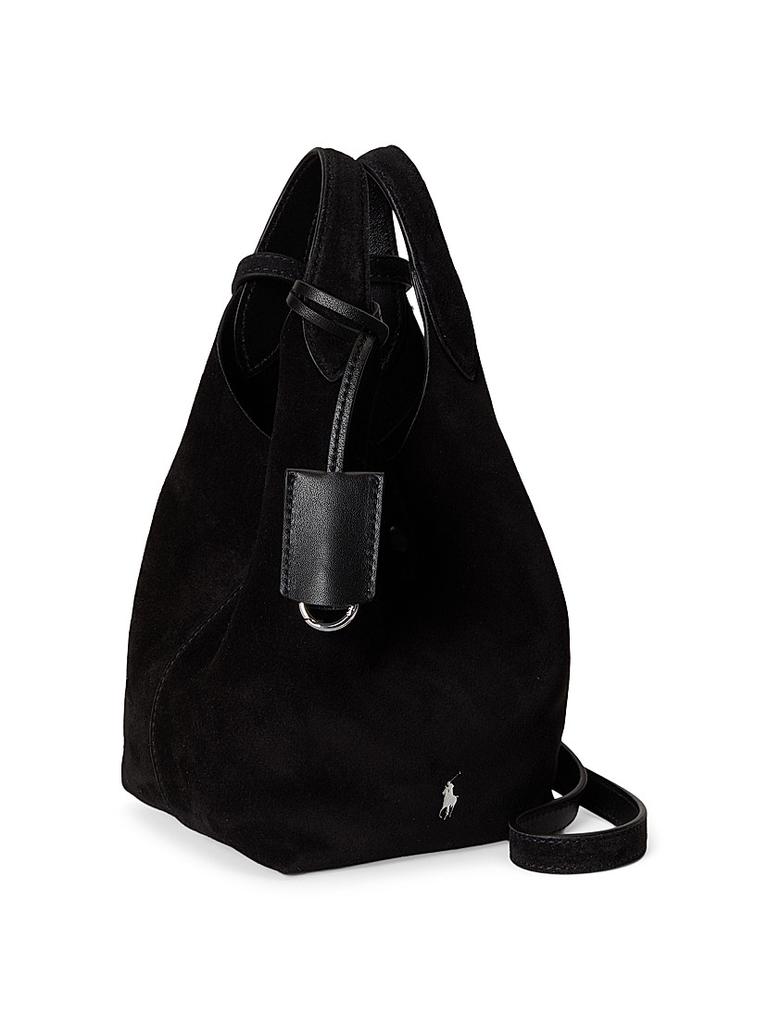 Ralph Lauren Small Polo Play Suede Tote Bag