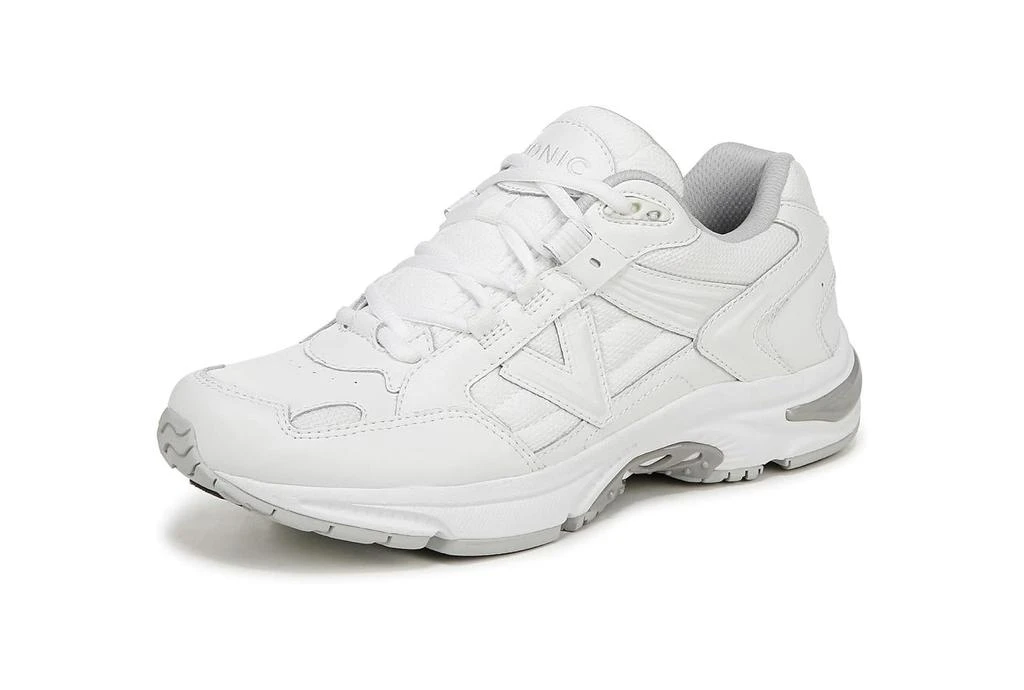 VIONIC Womens 23Walk 2.0 Sneaker - White Vapor Leather Mesh 1