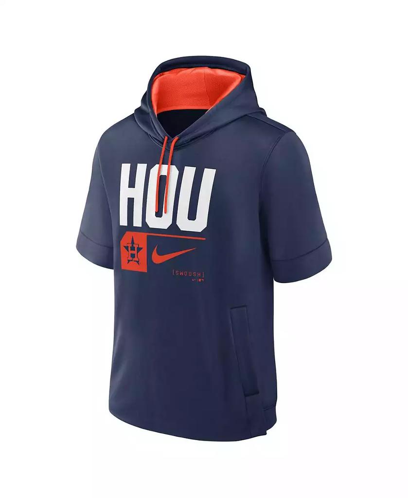NIKE Men's Navy Houston Astros Tri Code Lockup Short Sleeve Pullover Hoodie
