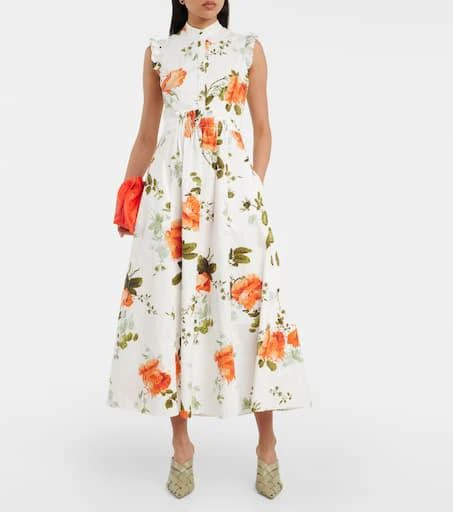 Erdem Floral cotton poplin midi dress 2