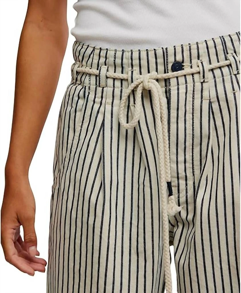 Free People Dakota Cinched Railroad Jeans In Washed Railroad 3