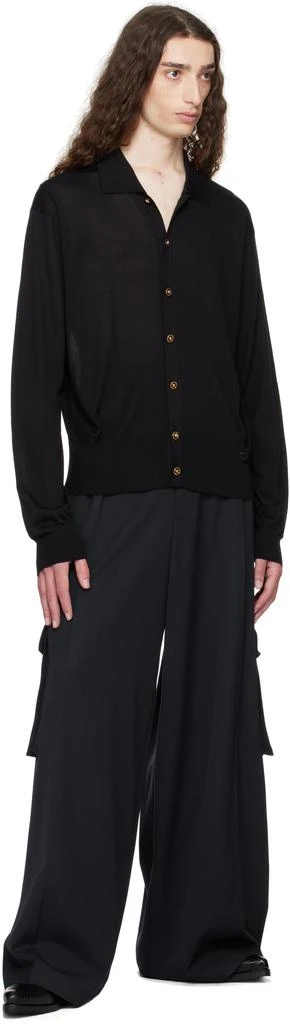 Versace Black Knit Silk Cardigan 4