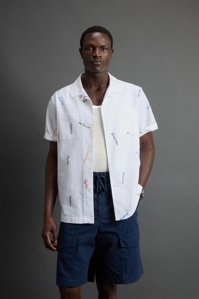 Woolrich Pure Cotton Shirt with Embroidery by Todd Snyder - Unisex - White