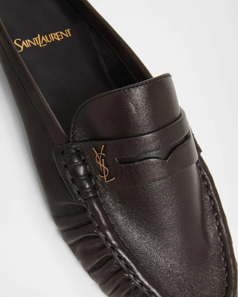 Yves Saint Laurent Le Loafer Leather Penny Loafer Mules 5