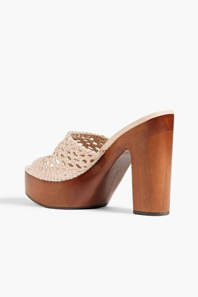 VERONICA BEARD Guadalupe woven leather platform mules 3