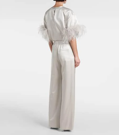 Valentino Silk satin wide-leg pants 3