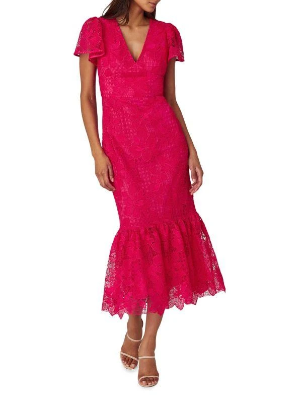plus size purple lace dress WEDTREND Women Purple Plus Size Mother Of The Bride Dress With Appliques A  Line Long Wedding Party Dress main image 0