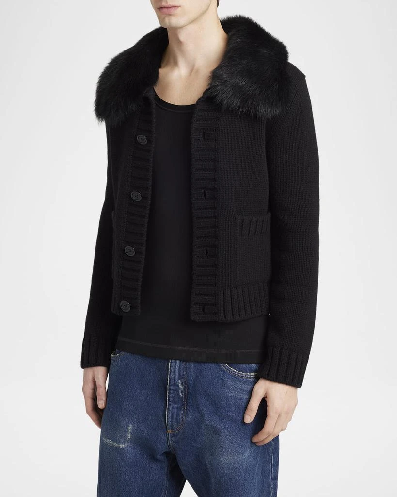 Dolce
Gabbana Men
s Shearling-Collar Wool Jacket 4