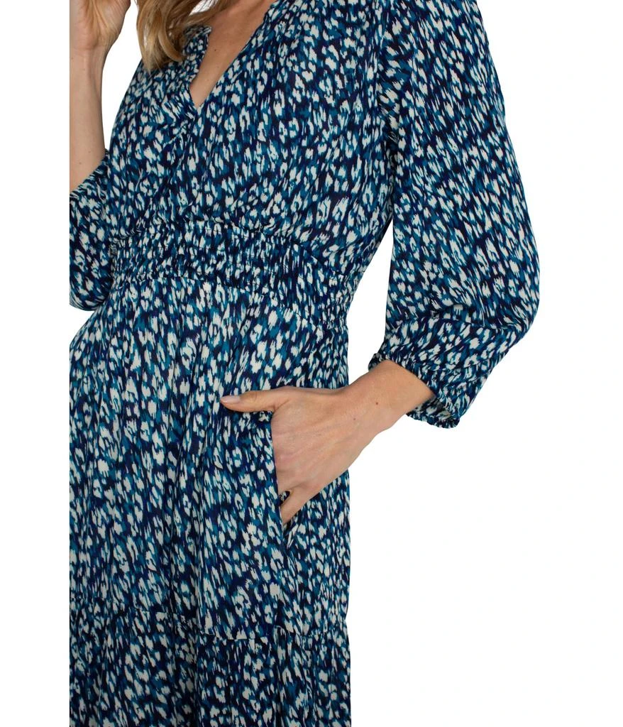 Liverpool Los Angeles 3/4 Sleeve Tiered Woven Maxi Dress 3