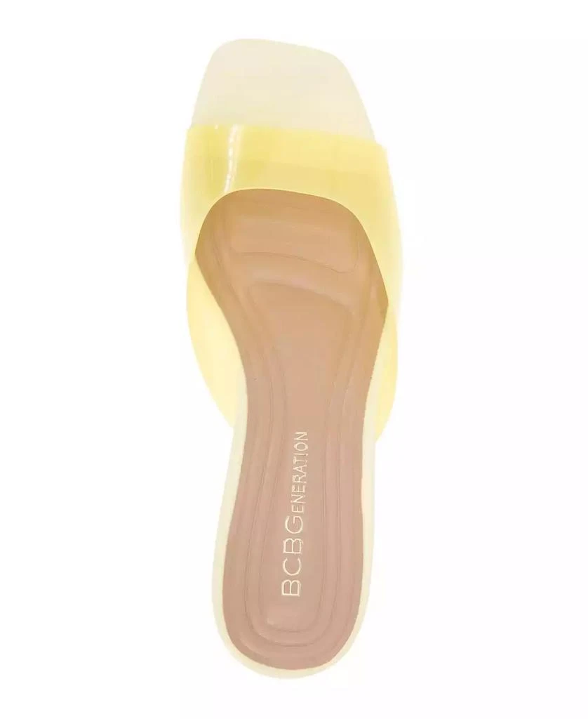 BCBG Women's Inika Vinyl Slip On Dress Sandals 4