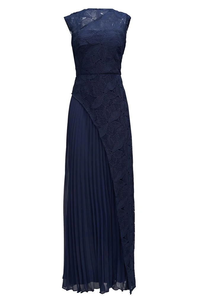 Kay Unger Dianna Lace Pleated Gown 5