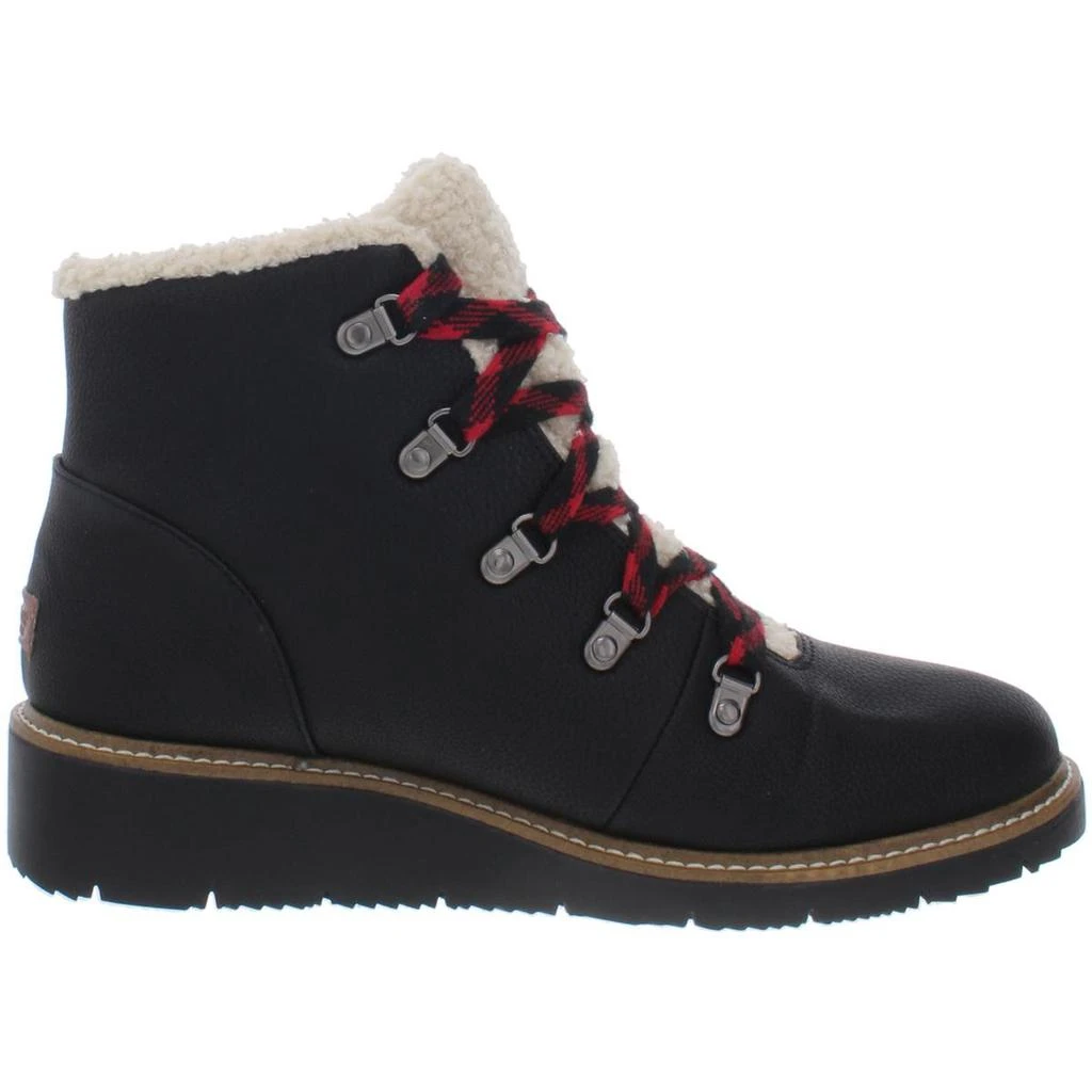 Dr. Scholl's Shoes So Cozy Womens Faux Leather Wedge Winter Boots 2